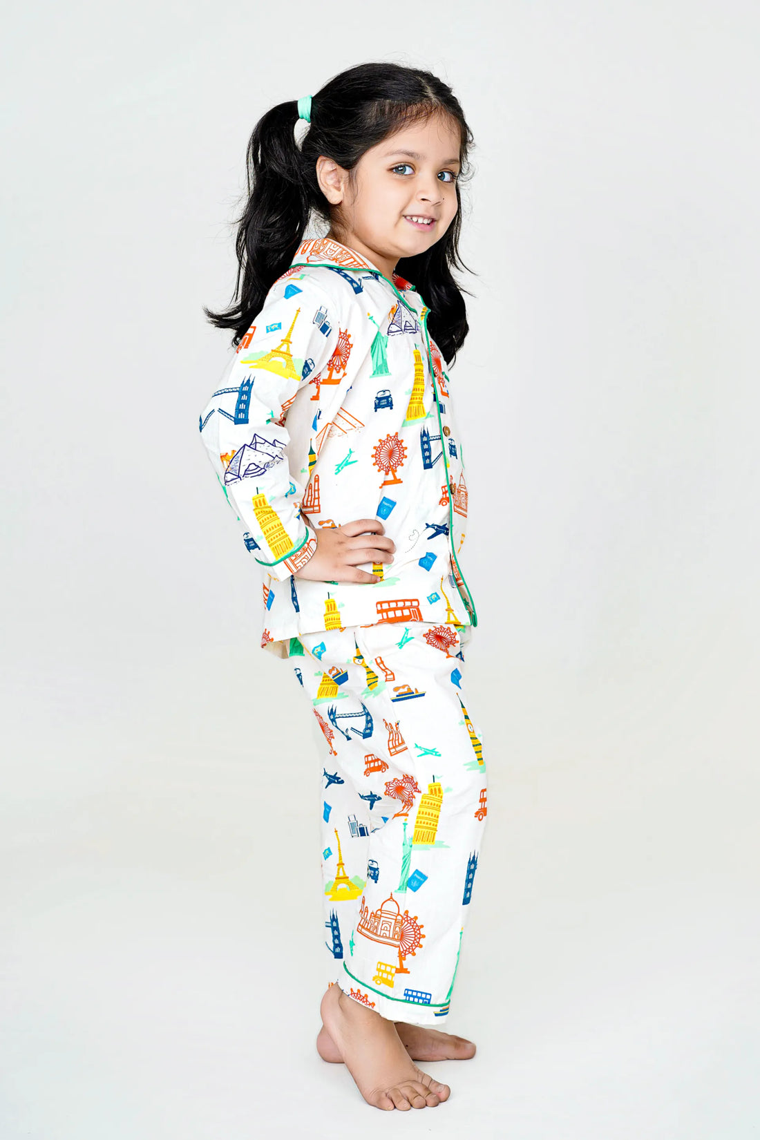 Around The World Collar Pajama Set