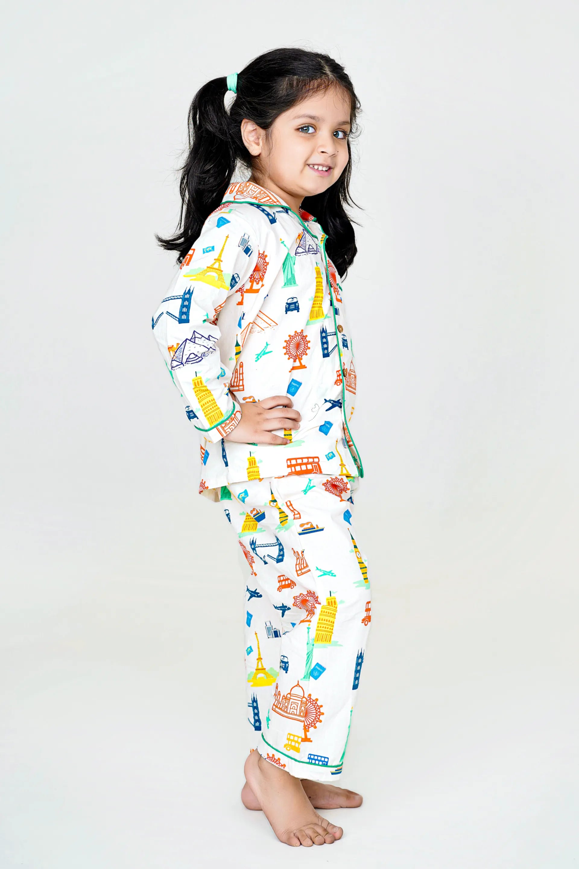 Around The World Collar Pajama Set