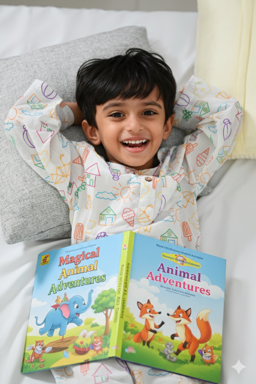 Doodle Dreams Kurta & Pajama Set