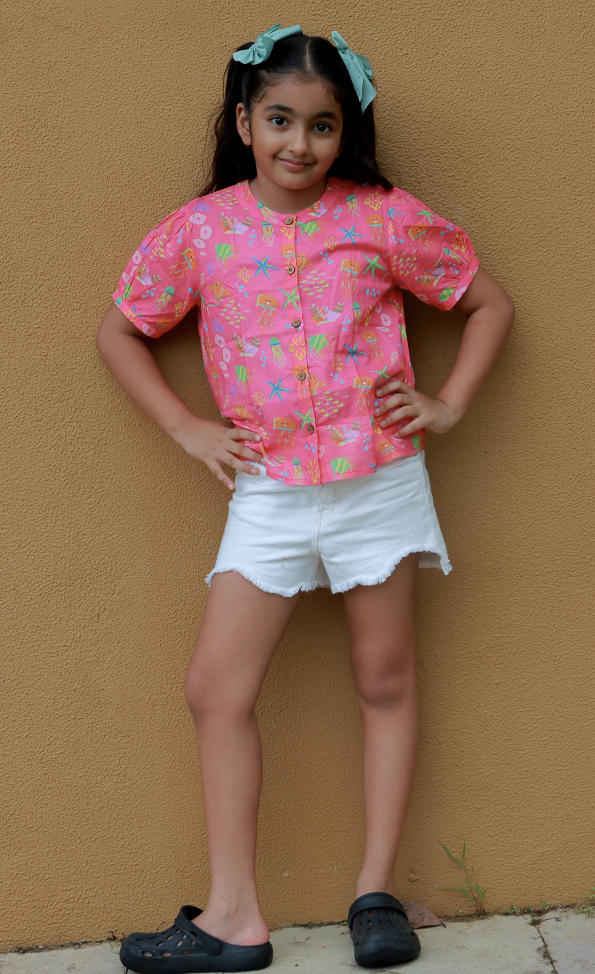 Ocean Pop Top for Girls