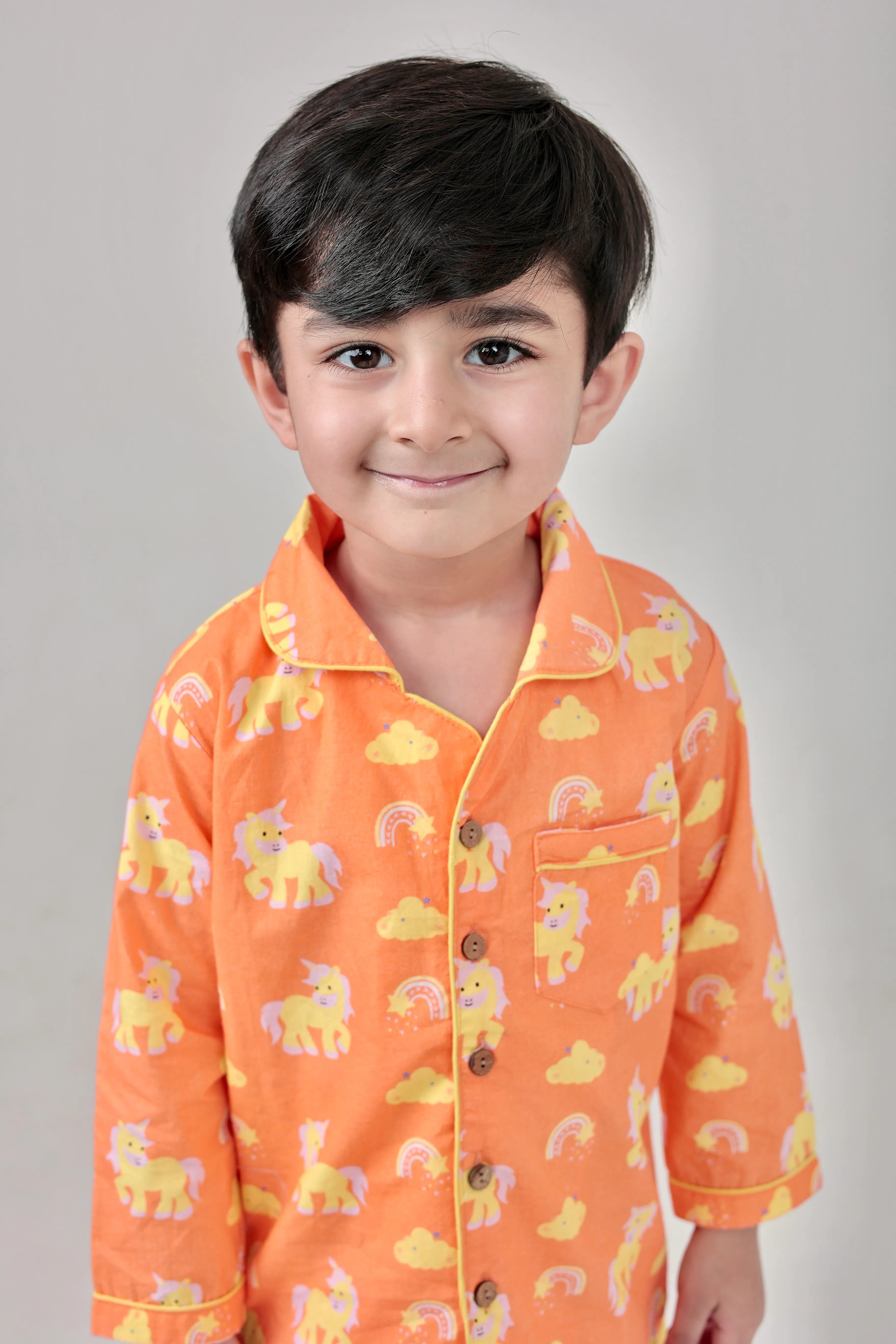 Rainbow Riders Collar Pajama Set