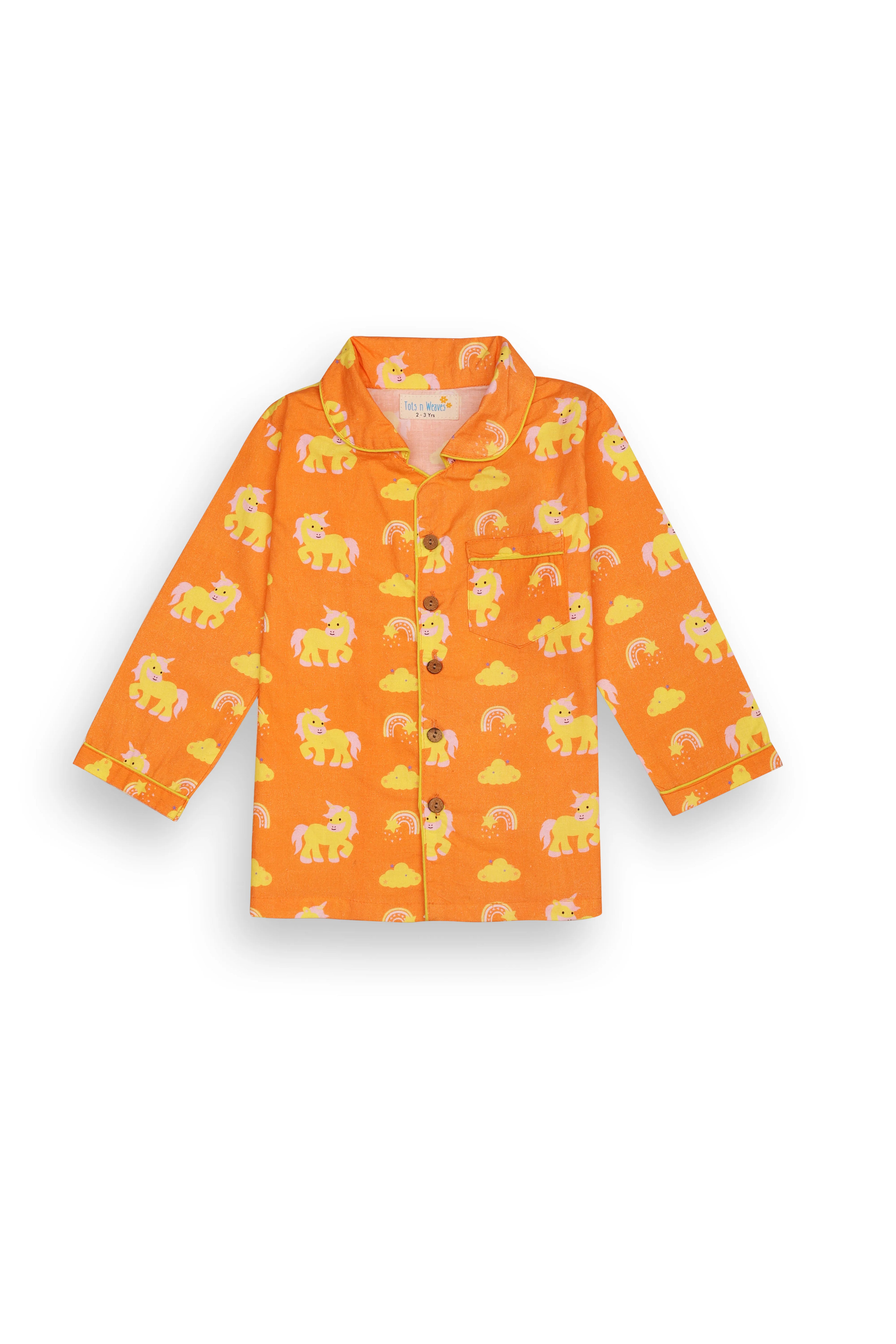 Rainbow Riders Collar Pajama Set