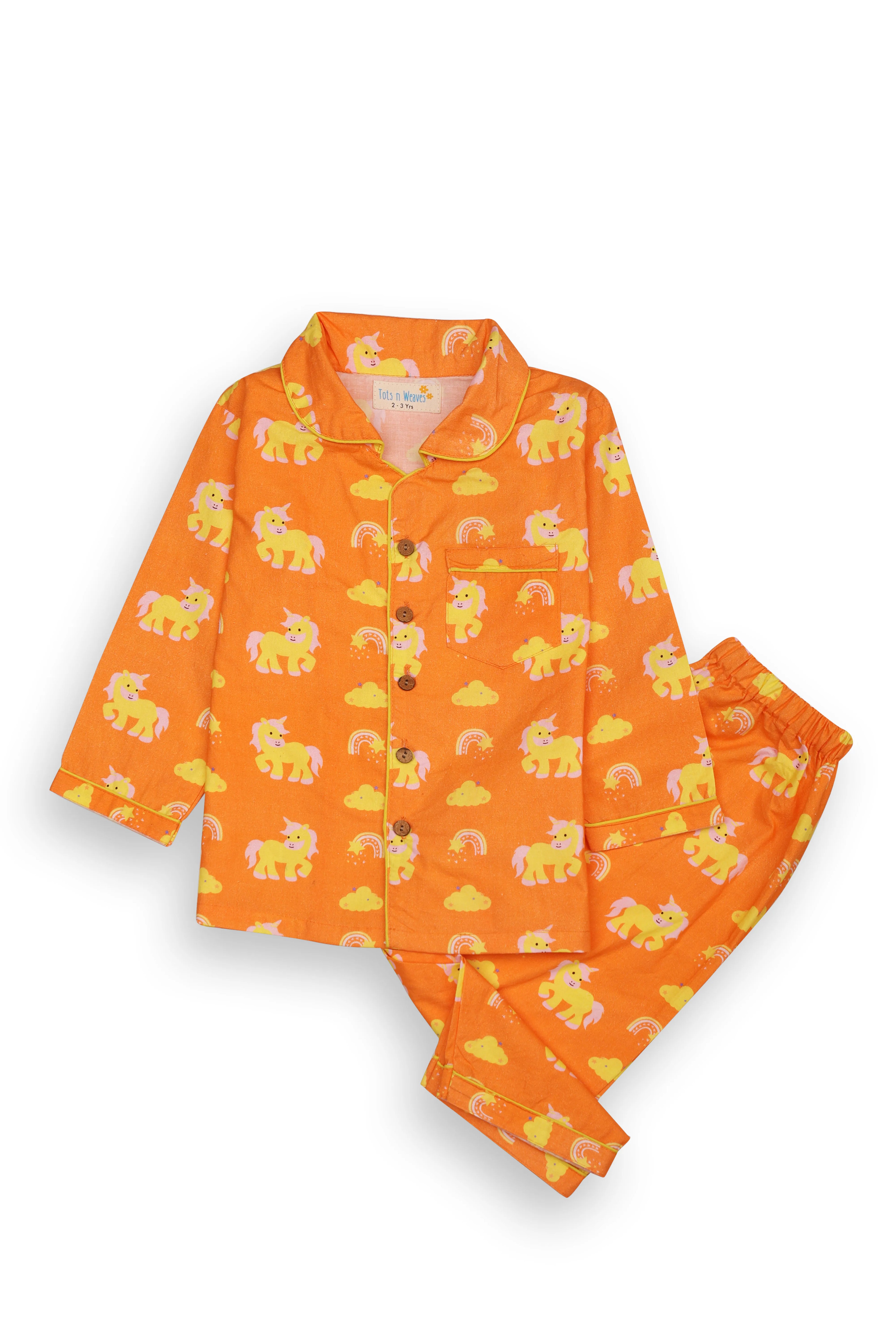 Rainbow Riders Collar Pajama Set