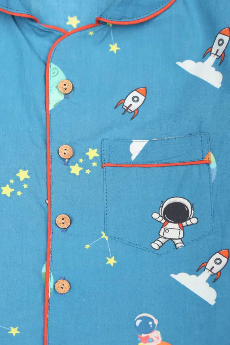 Cosmic Cuddles Collar Pajama Set