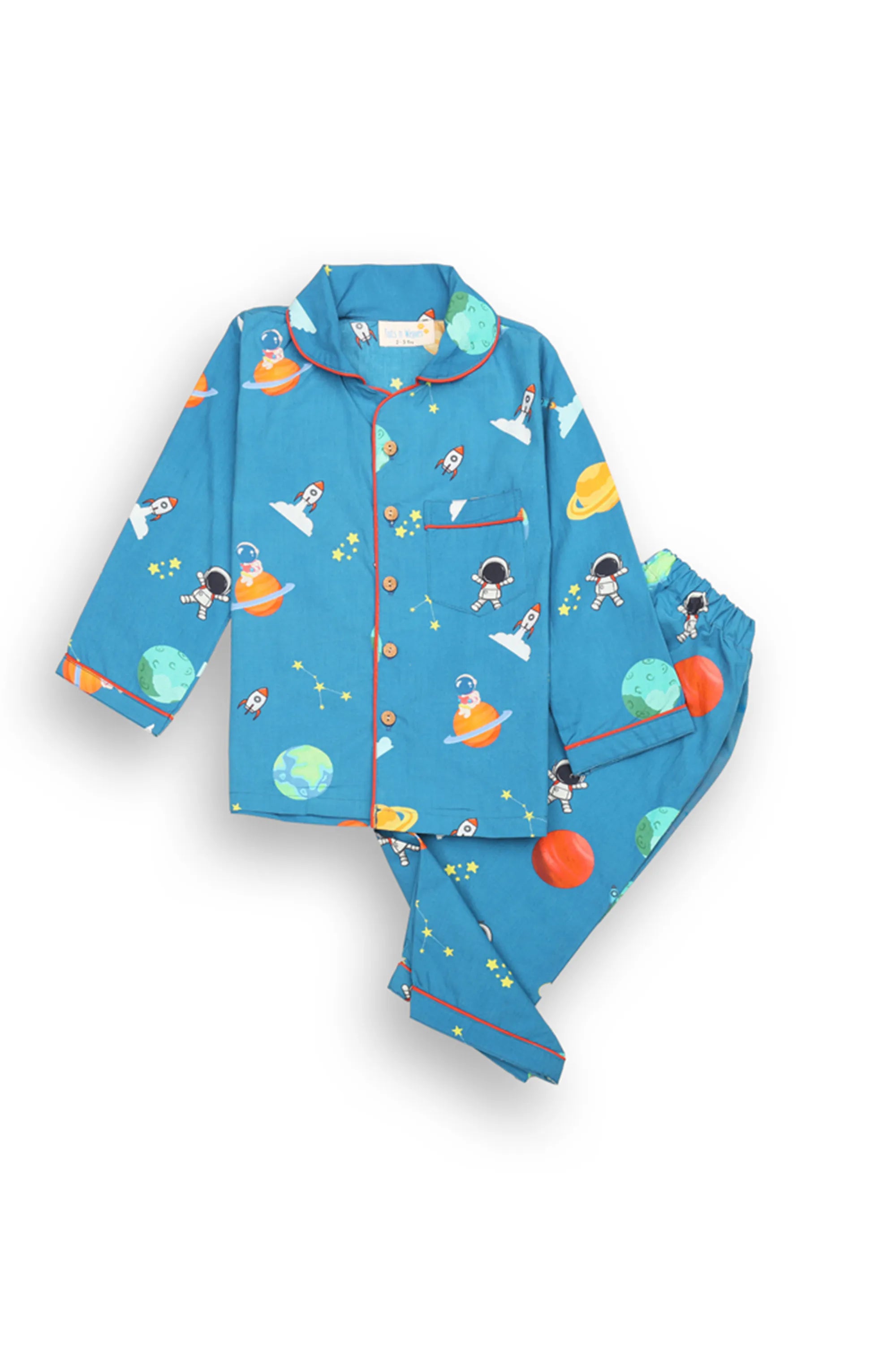 Cosmic Cuddles Collar Pajama Set