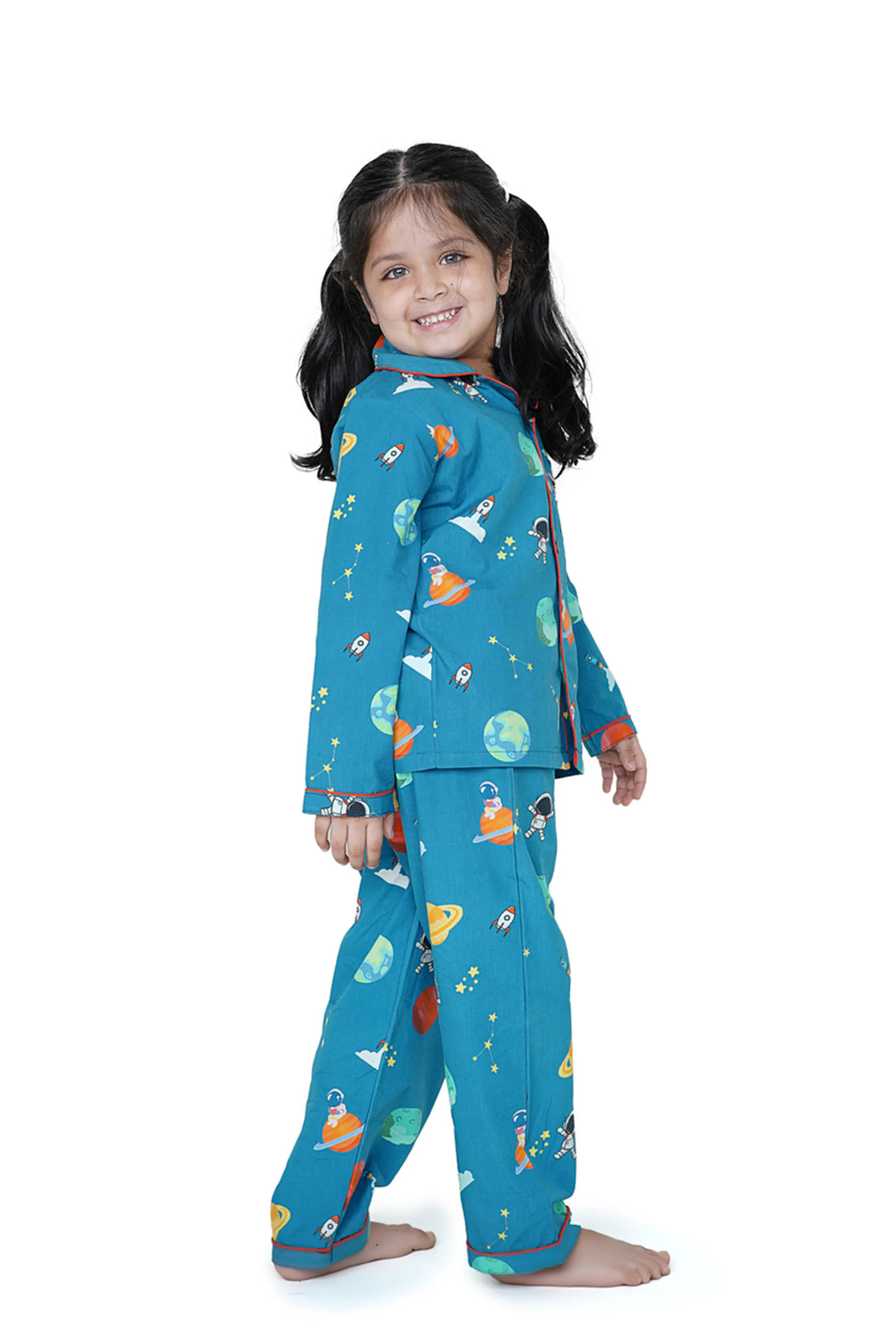 Cosmic Cuddles Collar Pajama Set