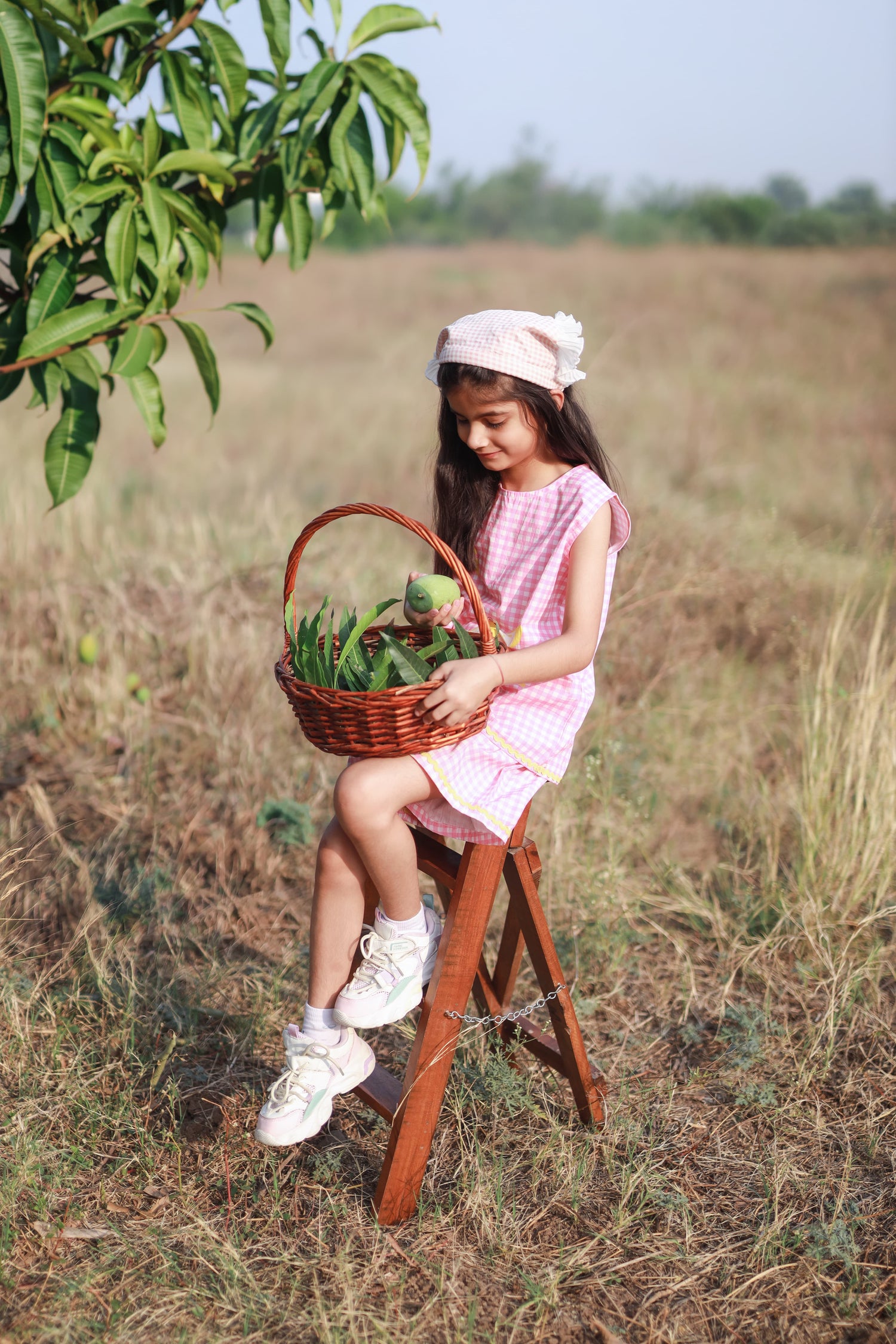 Gingham Gulabo Girls Coord Set