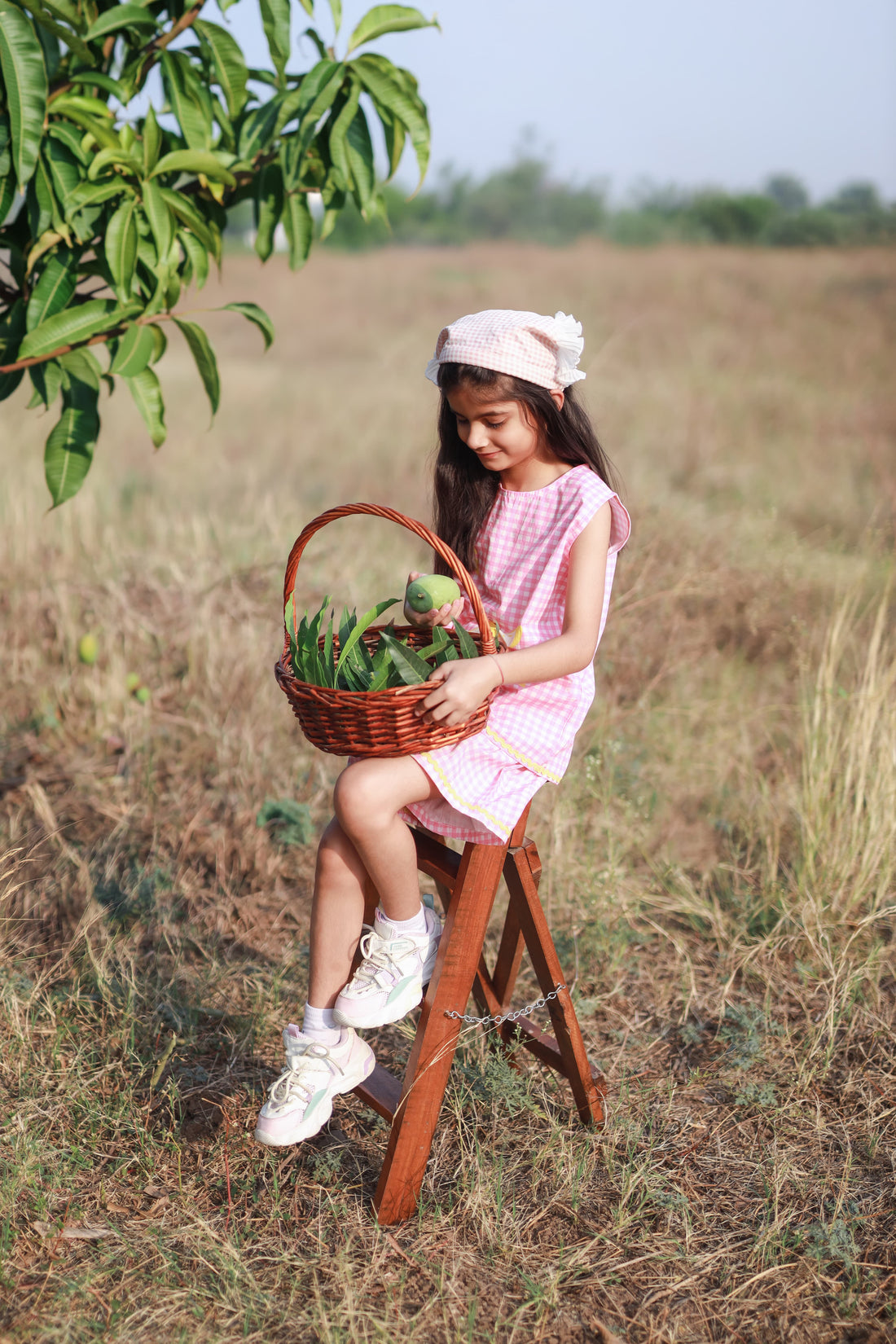 Gingham Gulabo Girls Coord Set