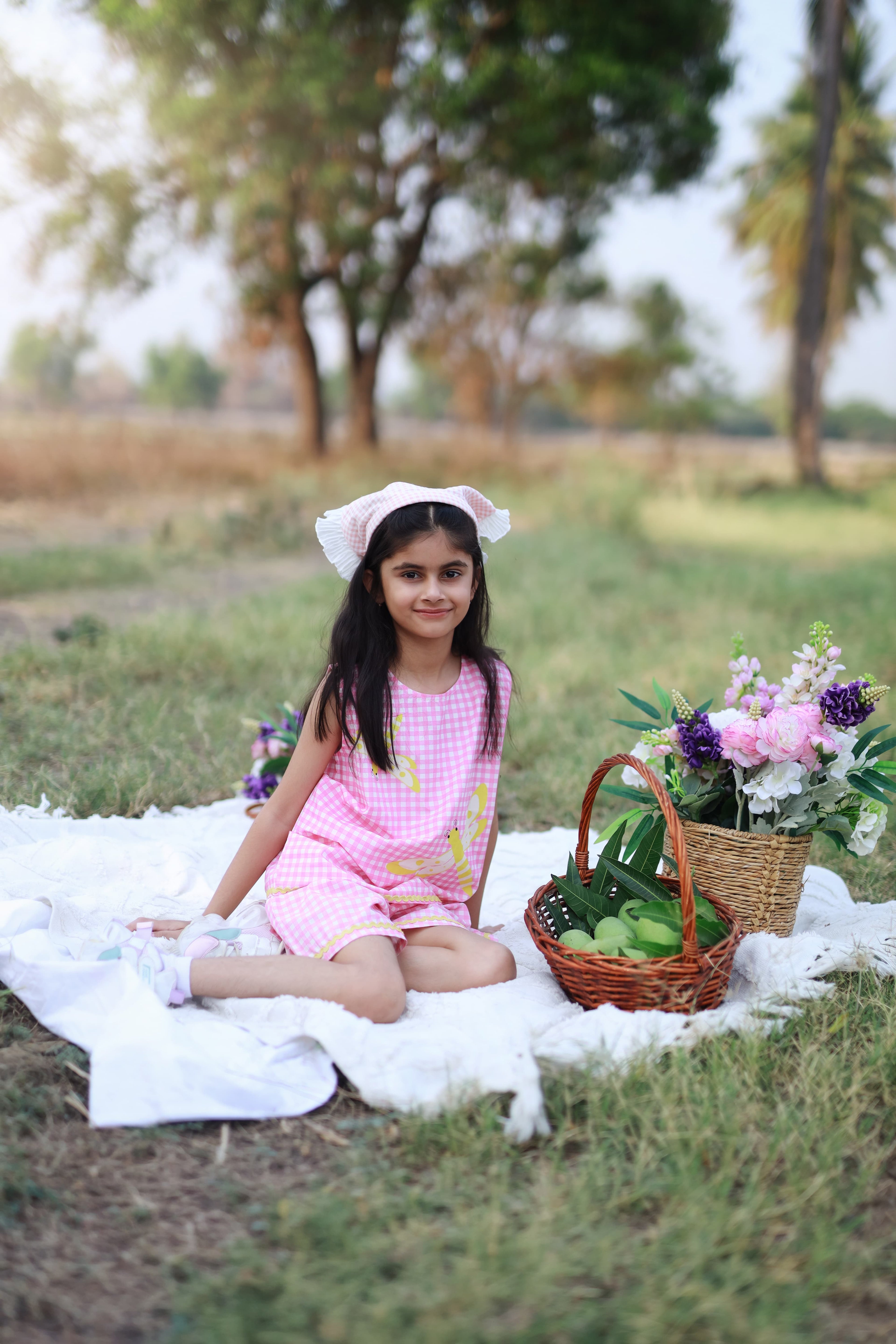 Gingham Gulabo Girls Coord Set