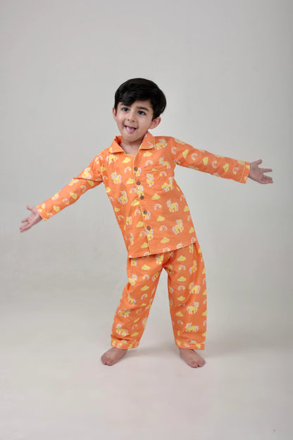 Rainbow Riders Collar Pajama Set