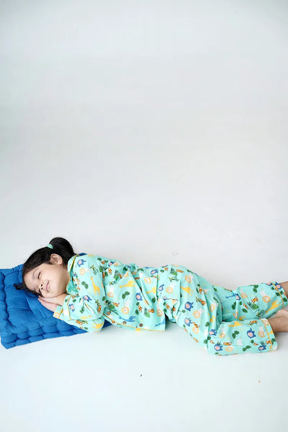 Jungle Jammies Collar Pajama Set