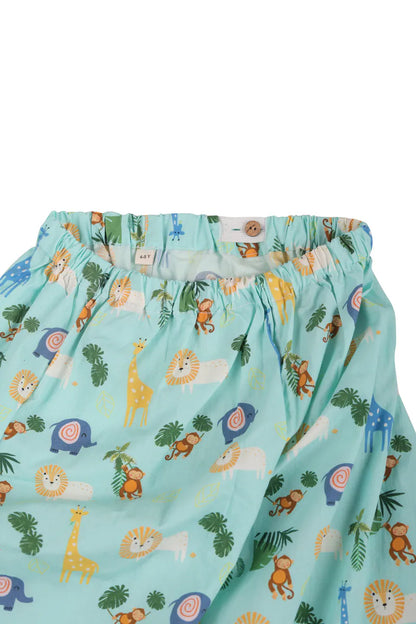 Jungle Jammies Collar Pajama Set