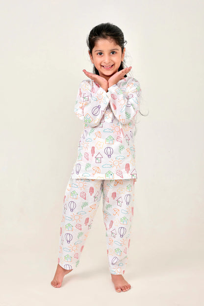 Doodle Dreams Kurta &amp; Pajama Set