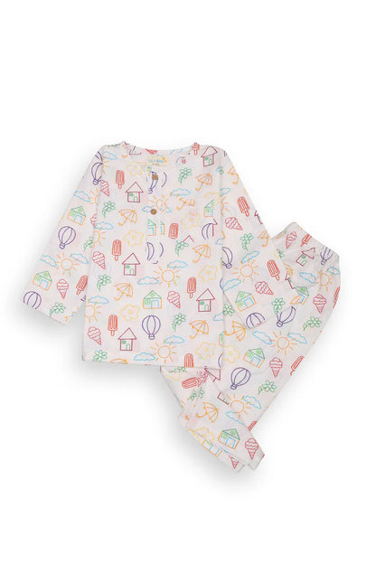 Doodle Dreams Kurta &amp; Pajama Set