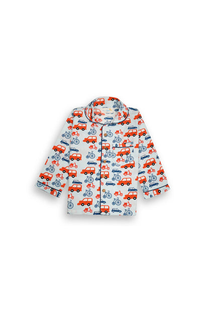 Wheels World Collar Pajama Set