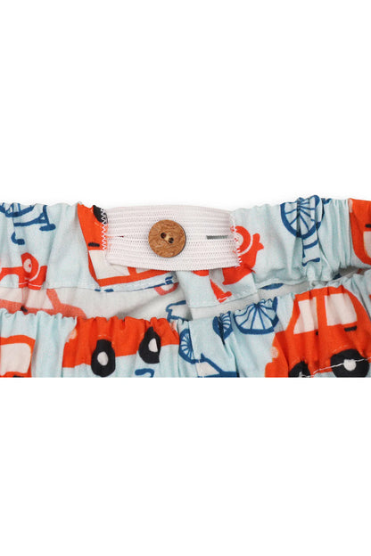 Wheels World Collar Pajama Set