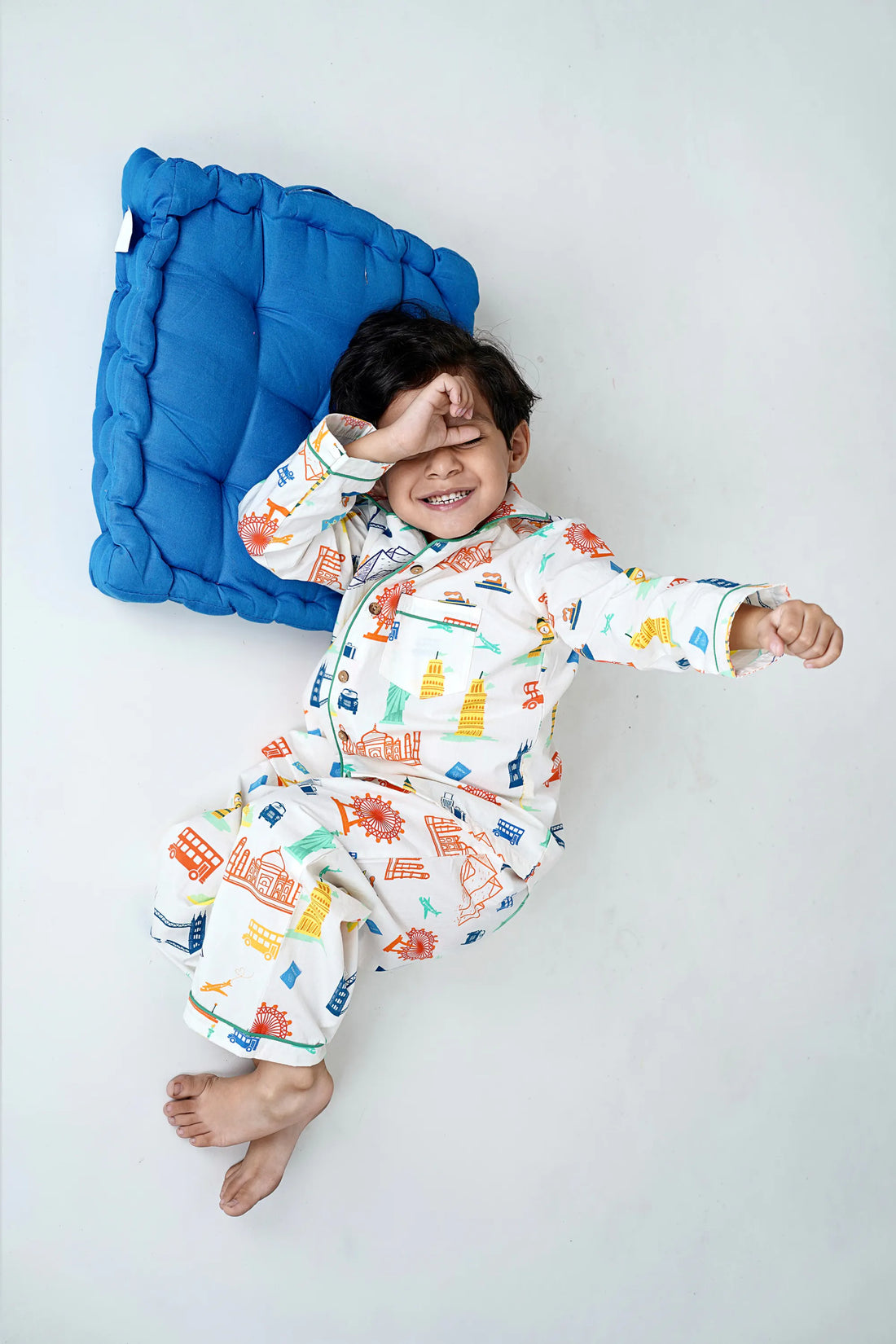 Around The World Collar Pajama Set